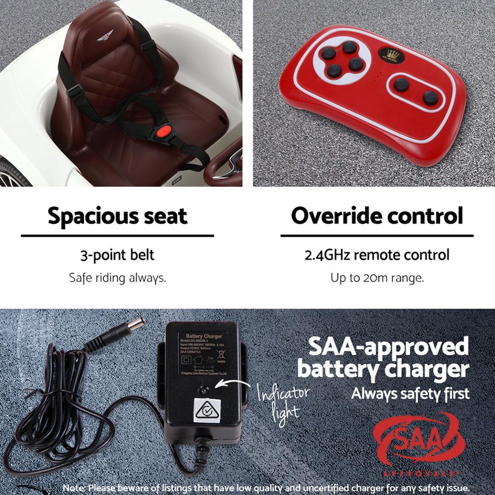 Bentley Kids Ride On Car Licensed Electric Toys 12V Battery Remote