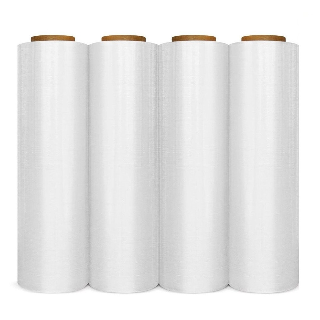 18" x 1000' 80 Gauge 4 Rolls Pallet Wrap Stretch Film Hand Shrink Wrap 1000FT
