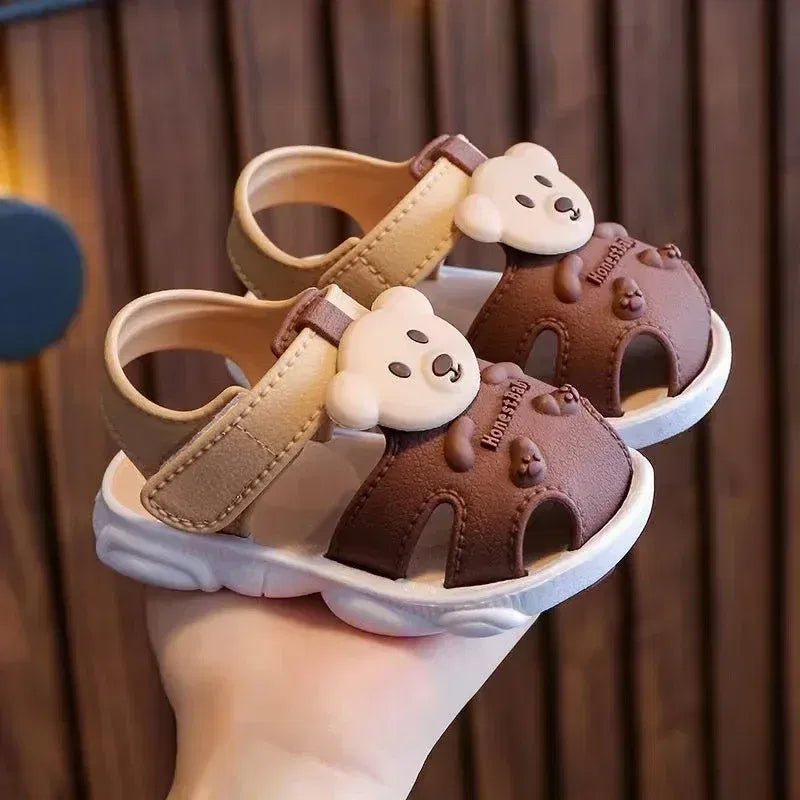 Color: Black, Shoe Size: 3 - 2024 Summer Baby Boys Girls Sandals Children Beach Sandals Cartoon Infant Toddler Shoes Comfortable Soft Sole Kids Student Shoes