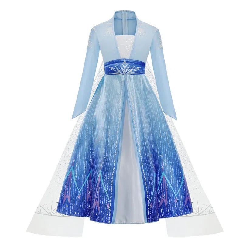 Kid Size: 9, Color: Orange - Disney Frozen Elsa Anna Princess Dresses Girls Mesh Sequin Dress Kids Cosplay Snow Queen Costumes Carnival Birthday Party Gowns
