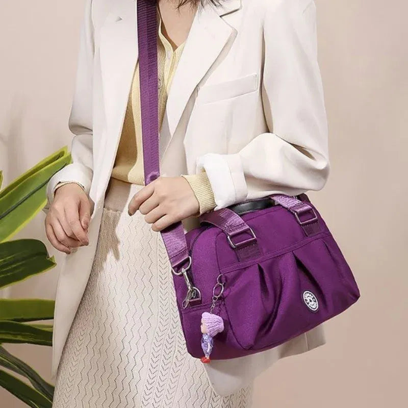 Color: Brown - New Women Bag Nylon Waterproof Messenger Bags For Lady Crossbody Shoulder Bag Casual Handbags High Quality Multifunctional