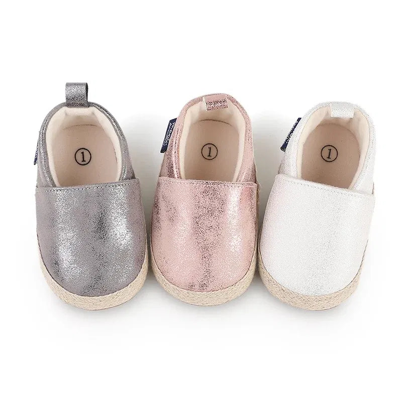 Color: Pink, Shoe Size: 0.5 - Baby Boys Girls First Walkers Children Fashion Cute Soft Bottom Non-Slip Toddler Shoes Retro Soild Color Casual Shoes 0-18M