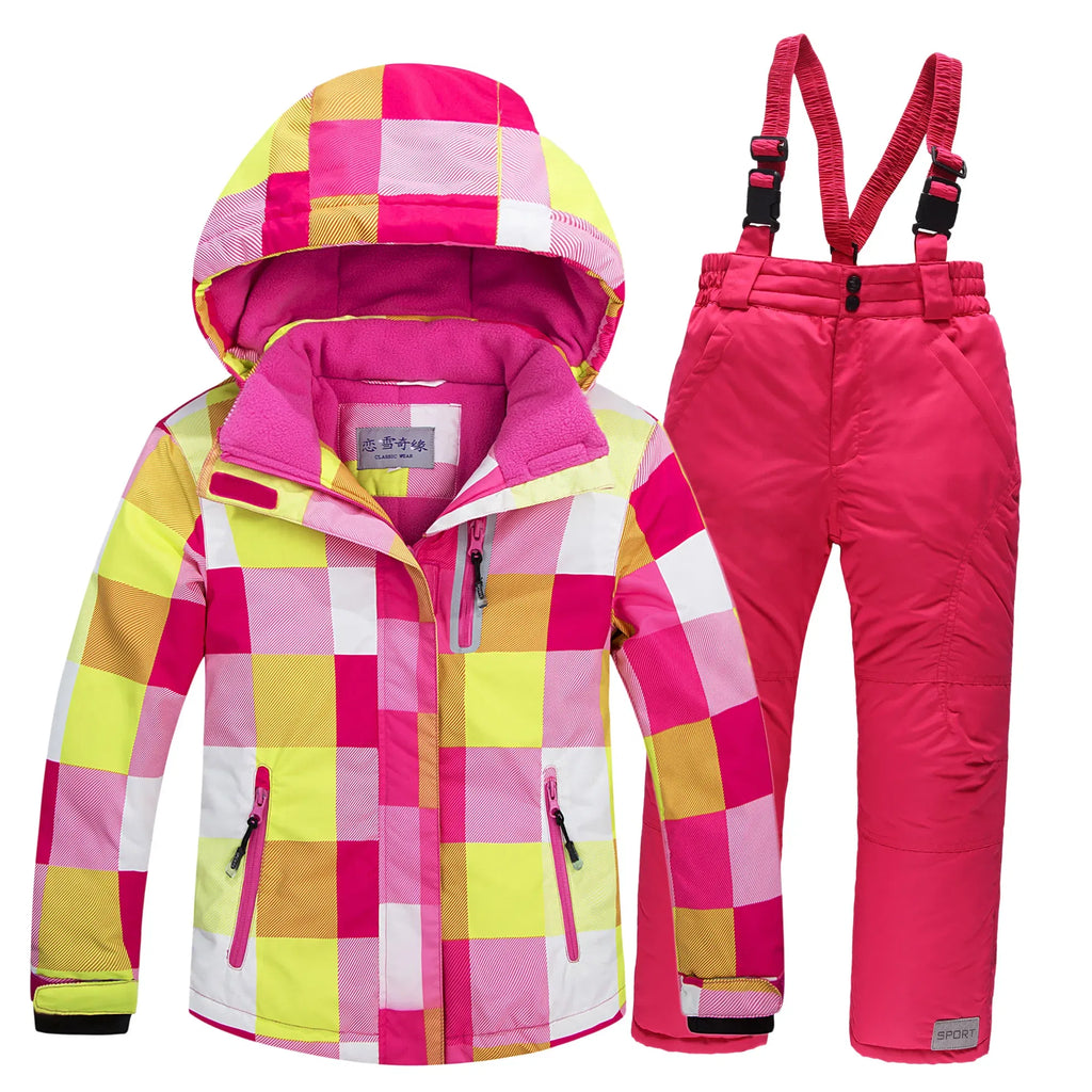Color: Orange, Kid Size: 16 - OLEKID 2025 Russia Winter Children Boy Ski Suit Waterproof Girl  Jacket Overalls Snowsuit 3-16 Years Kid Teenage Parka Snow Suit