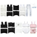 Color: Red Wine - 1Set Soft Lace Underwear Bra Briefs For 30CM Doll 1/6 Knickers For Blythe 1/6 BJD Dolls Top Underpant For Dollhouse Kids Toy