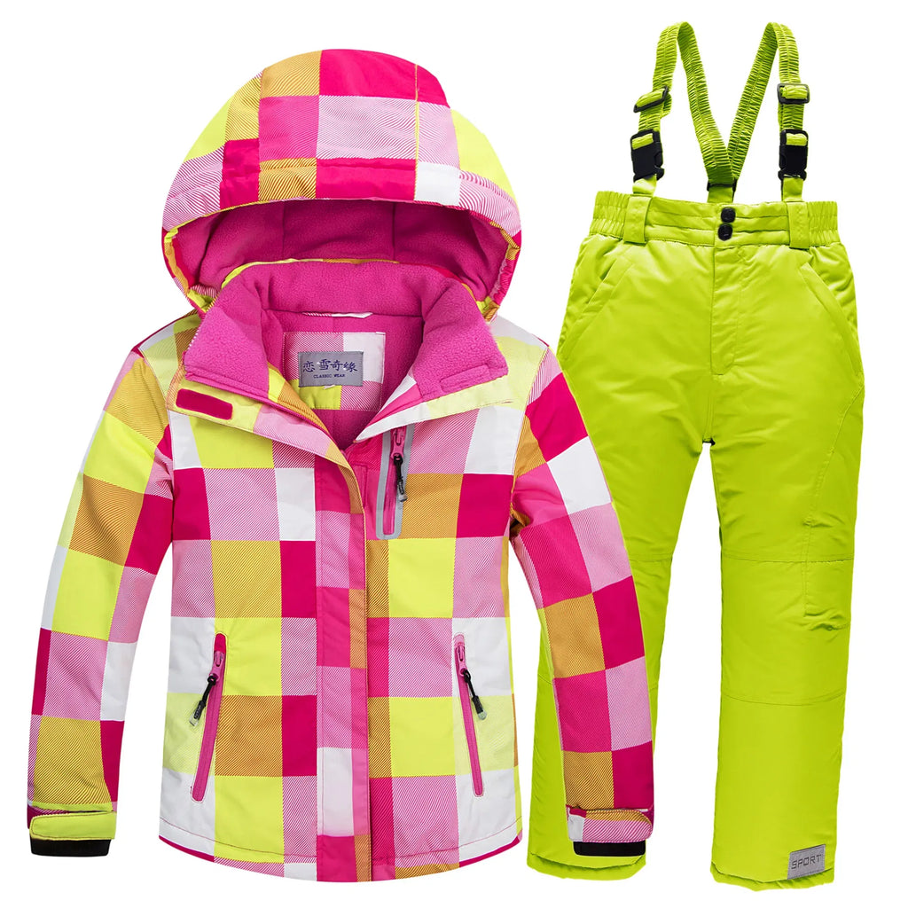 Color: Orange, Kid Size: 16 - OLEKID 2025 Russia Winter Children Boy Ski Suit Waterproof Girl  Jacket Overalls Snowsuit 3-16 Years Kid Teenage Parka Snow Suit