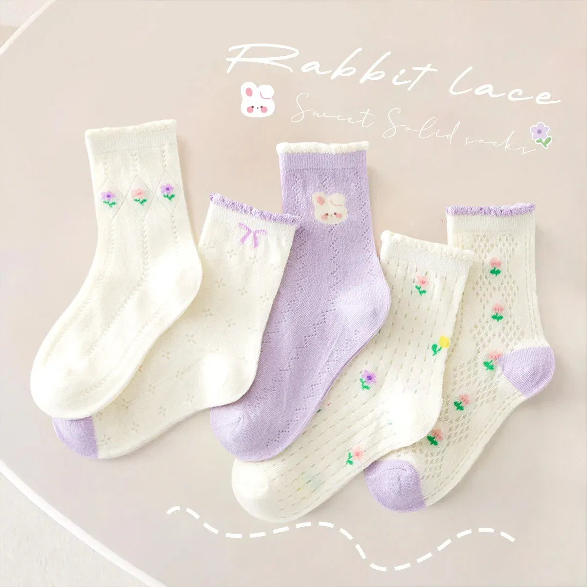 Color: Blue, Size: 10-12T - 5 Pairs Baby Socks Summer Cotton Socks Thin Mesh Sock Boys Girls Fancy Lace Crew Socks Solid Color 1-12T Children's Summer Socks