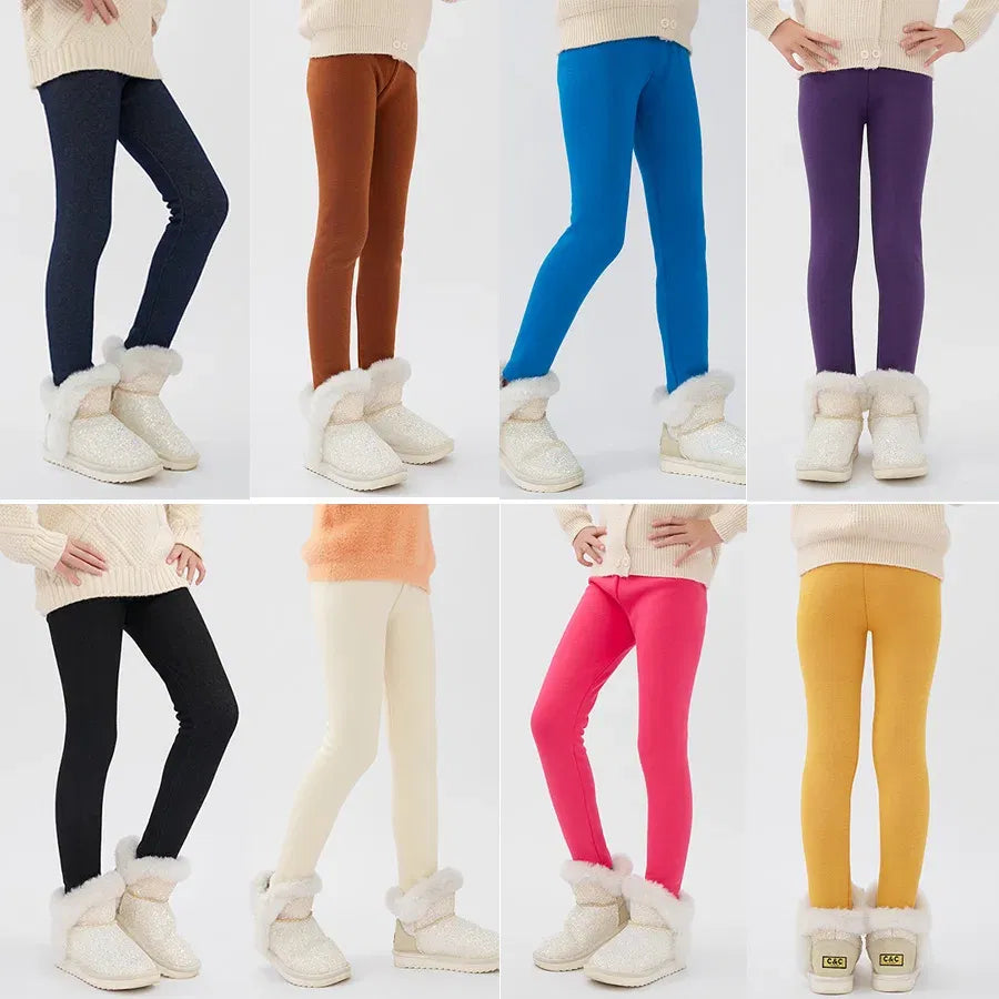Color: PURPLE, Size: 68, Ships From: CHINA - SheeCute Girls Winter Warm Pants Kids Fleece Lined Leggings for 3-11 Years SCW7101