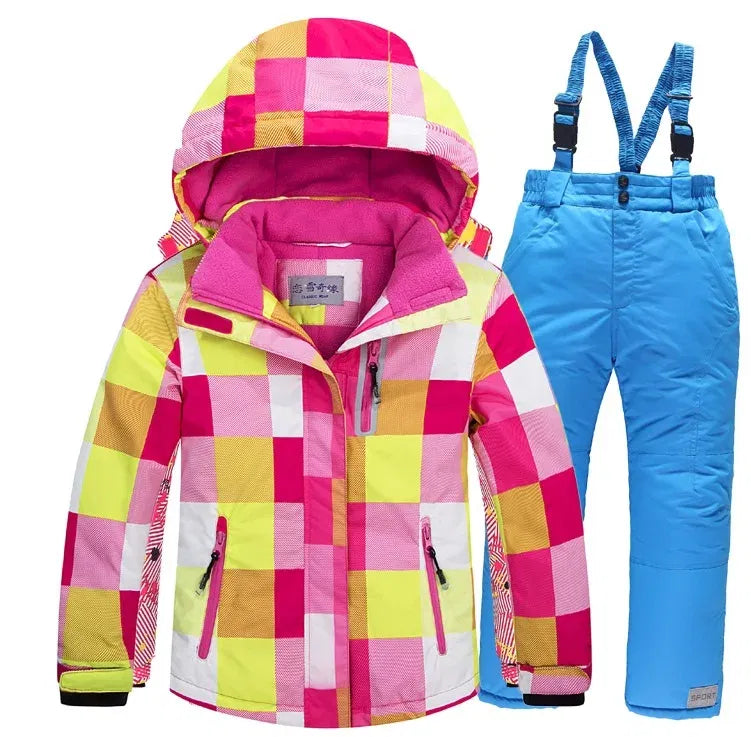 Color: Orange, Kid Size: 16 - OLEKID 2025 Russia Winter Children Boy Ski Suit Waterproof Girl  Jacket Overalls Snowsuit 3-16 Years Kid Teenage Parka Snow Suit