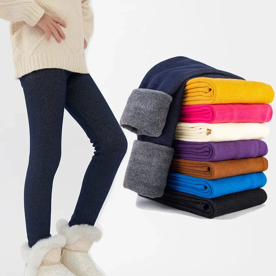 Color: PURPLE, Size: 68, Ships From: CHINA - SheeCute Girls Winter Warm Pants Kids Fleece Lined Leggings for 3-11 Years SCW7101