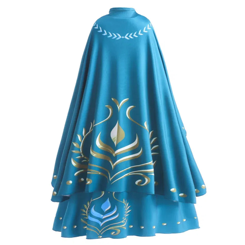 Kid Size: 4T, Color: green - Disney Frozen Anna Elsa Girls Princess Dresses Mesh Sequin Dress Kids Cosplay Snow Queen Costumes Carnival Birthday Party Gowns
