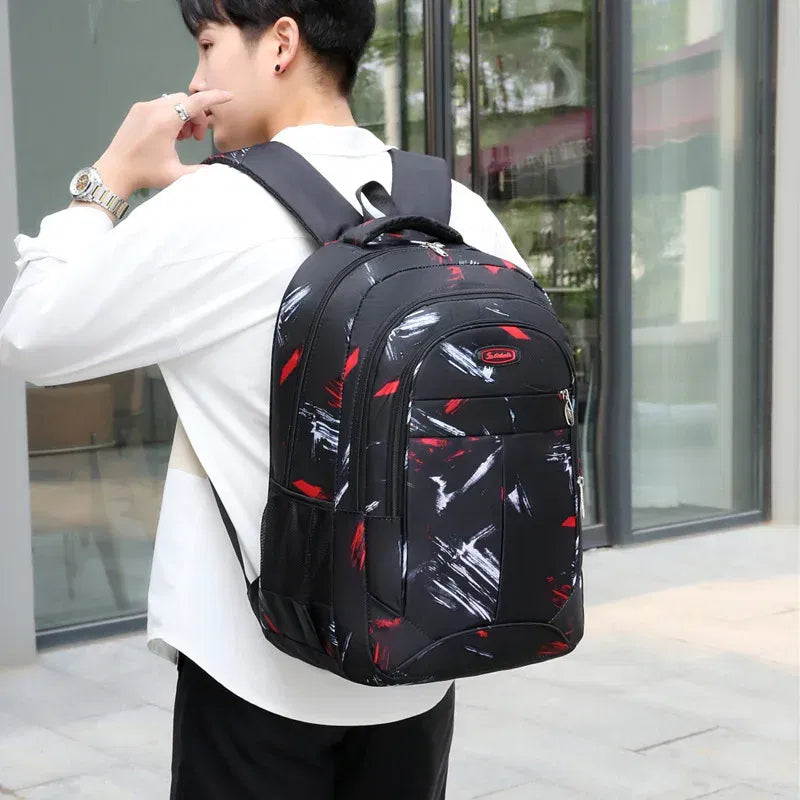 Color: Blue - New Backpack With Large Capacity Lightweight Pressure Relief Backpack Leisure Travel Student Backpack