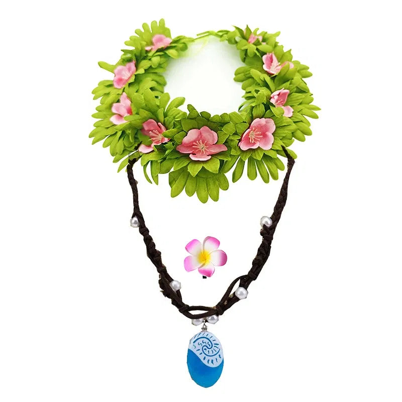 Color: Blue, Kid Size: 17 - Disney Movie Moana 2 Girl Dress Cosplay Party Costume Ocean Adventure Princess Fancy Clothes Children Vaiana Outfit Dress