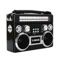 SuperSonic Retro Rechargeable 3 Band Radio With Bluetooth and Flashlight in Black