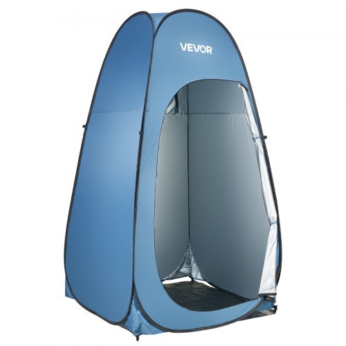 Pop up Shower Tent, Instant Portable Privacy Tent Changing Room with Shower Bag, Ground Stakes, Ropes, Carry Bag, 190T Polyester with Silver Coating, Quick Setup, for Camping, Beach, Fishing