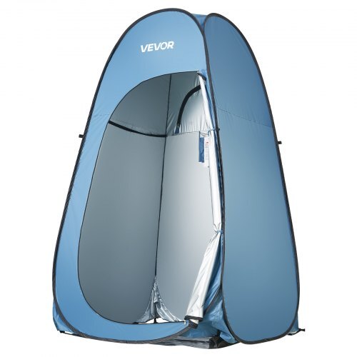 Pop up Shower Tent, Instant Portable Privacy Tent Changing Room with Shower Bag, Ground Stakes, Ropes, Carry Bag, 190T Polyester with Silver Coating, Quick Setup, for Camping, Beach, Fishing