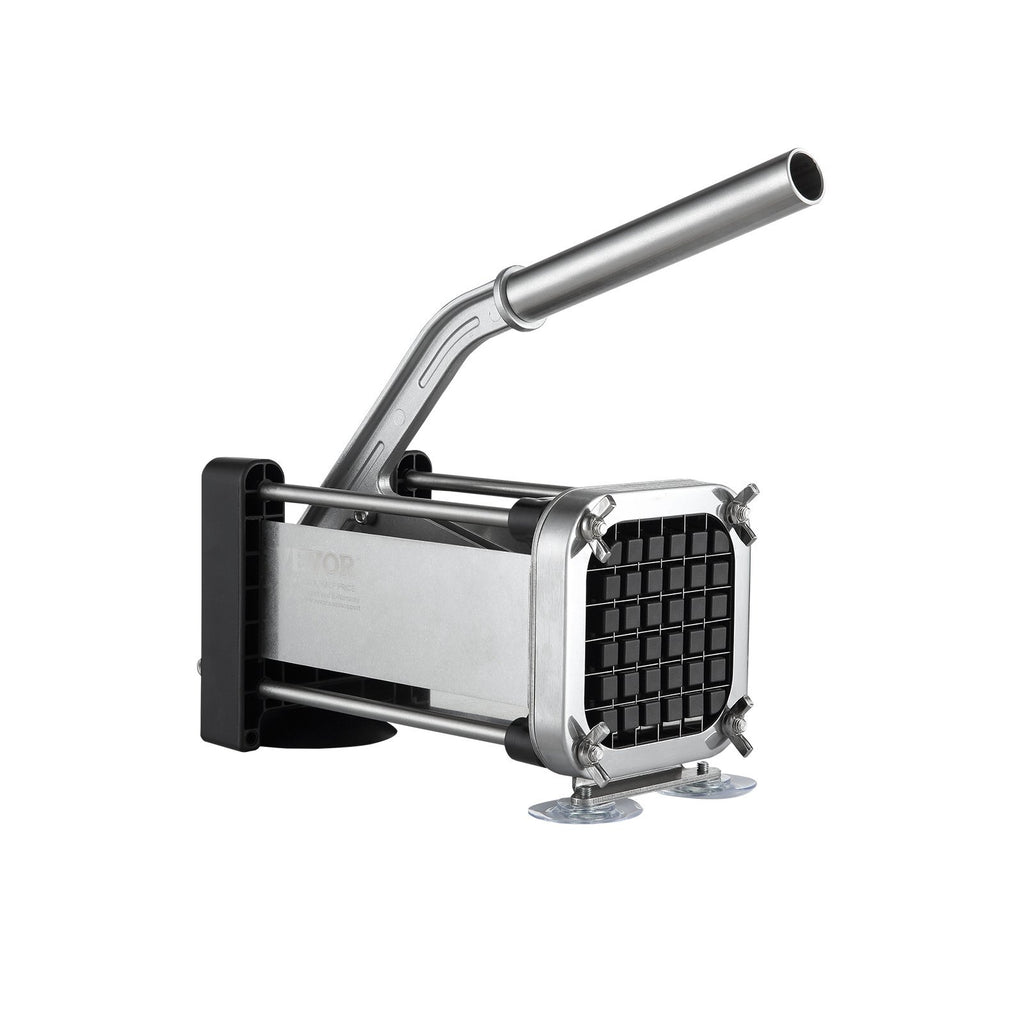 French Fry Cutter, Potato Slicer with 1/2-Inch and 3/8-Inch Stainless Steel Blades, Manual Potato Cutter Chopper with Suction Cups, Great for Potato, French Fries, Cucumber, Vegetables, Carrot