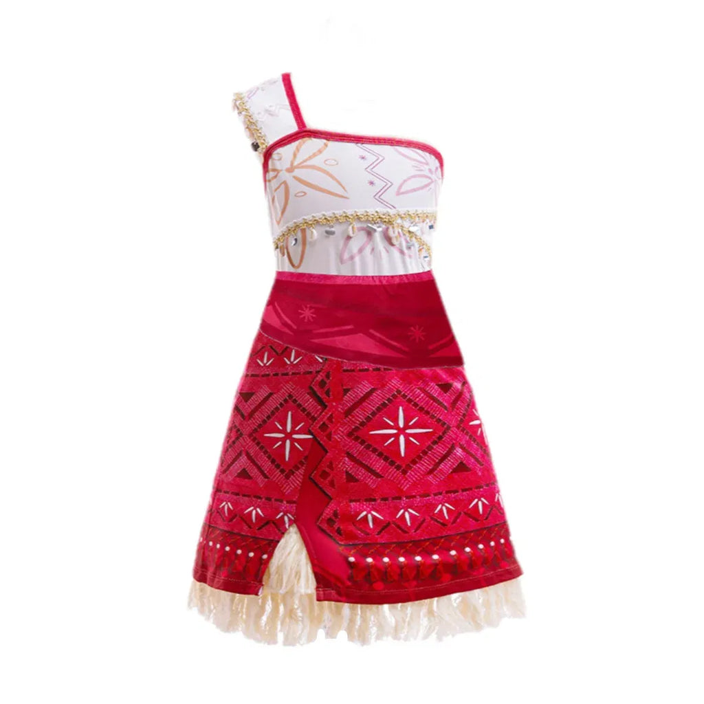 Color: Blue, Kid Size: 17 - Disney Movie Moana 2 Girl Dress Cosplay Party Costume Ocean Adventure Princess Fancy Clothes Children Vaiana Outfit Dress