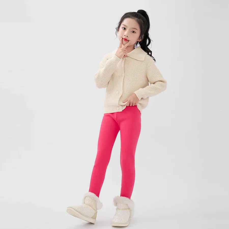 Color: PURPLE, Size: 68, Ships From: CHINA - SheeCute Girls Winter Warm Pants Kids Fleece Lined Leggings for 3-11 Years SCW7101