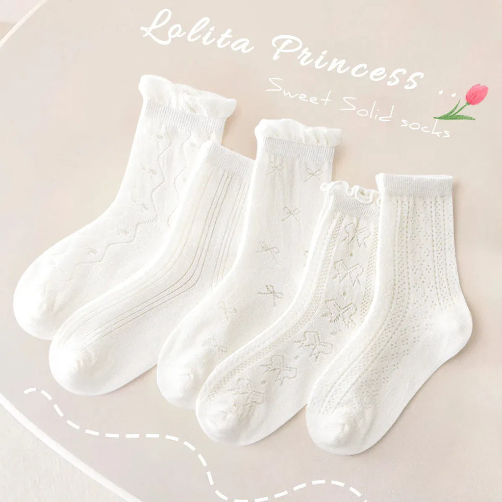 Color: Blue, Size: 10-12T - 5 Pairs Baby Socks Summer Cotton Socks Thin Mesh Sock Boys Girls Fancy Lace Crew Socks Solid Color 1-12T Children's Summer Socks