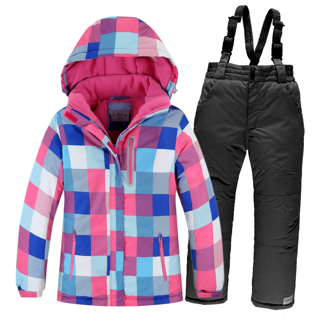 Color: Orange, Kid Size: 16 - OLEKID 2025 Russia Winter Children Boy Ski Suit Waterproof Girl  Jacket Overalls Snowsuit 3-16 Years Kid Teenage Parka Snow Suit