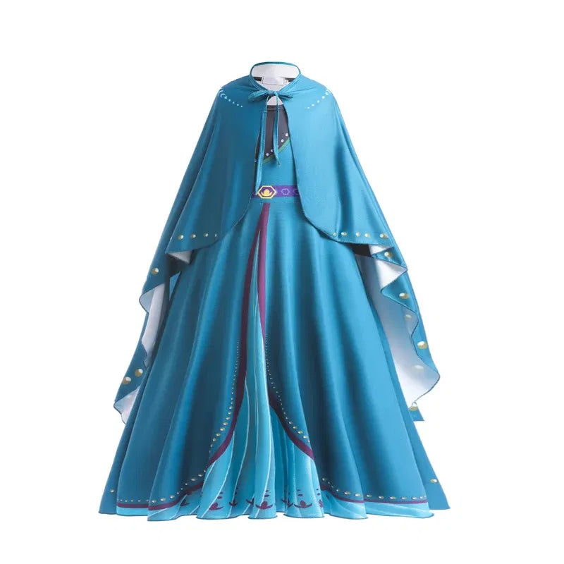 Kid Size: 4T, Color: green - Disney Frozen Anna Elsa Girls Princess Dresses Mesh Sequin Dress Kids Cosplay Snow Queen Costumes Carnival Birthday Party Gowns