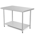 30 x 48 Inch Stainless Steel Table Commercial Kitchen Worktable - Color: Silver