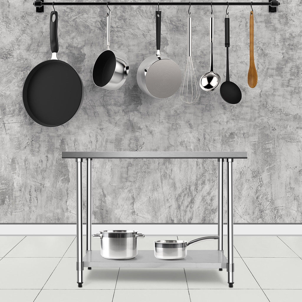 30 x 48 Inch Stainless Steel Table Commercial Kitchen Worktable - Color: Silver