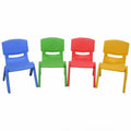 4-pack Colorful Stackable Plastic Children Chairs - Color: Multicolor