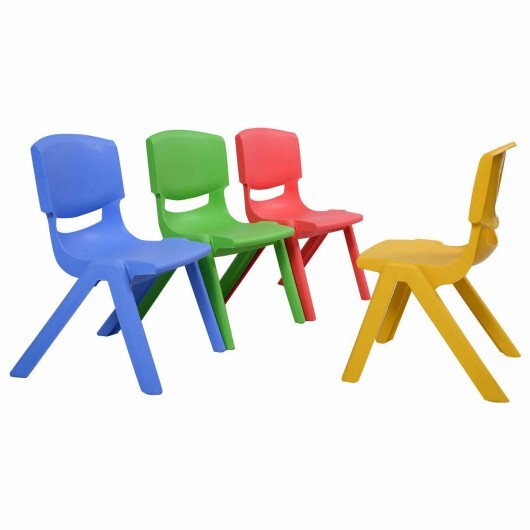 4-pack Colorful Stackable Plastic Children Chairs - Color: Multicolor