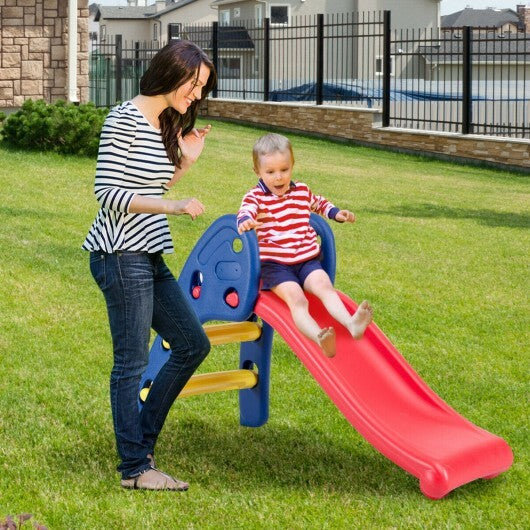 2 Step Children Folding Plastic Slide - Color: Red