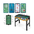 12-in-1 Combo Game Table Set with Foosball Air Hockey Pool Chess and Ping Pong - Color: Multicolor
