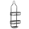 Shower Caddy, 3-Tier Hanging Bathroom Shower Storage Organization Shelves Rack Set, with Soap Holder and Hooks for Towels, Sponge, 40 lbs Large Weight Capacity, Fits Shower Head, Matte Black