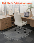 Chair Mat, 36 x 48-inch Office Chair Mat for Carpeted Floors, Plastic Floor Protector Rug with Studded, Non-Slip & Easy to Clean, Smooth Glide Under Desk Rug for Home Office (Rectangular)