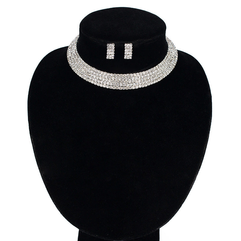 Fashion Bridal Necklace Set with Rhinestone Jewelry