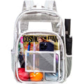 gxtvo Clear Backpack Heavy Duty Transparent Bookbag See Through Backpacks for Women Men - Grey