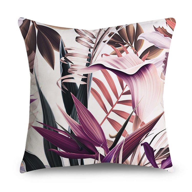Rose Gold Polyester Pillow Cover with Black Gold Design