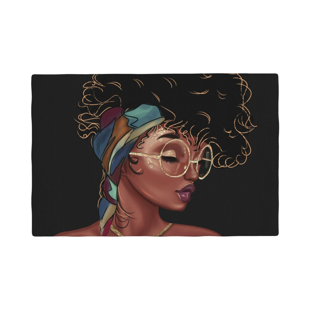 Elegant Black Girl Table Mats Set of 4 - Washable & Durable