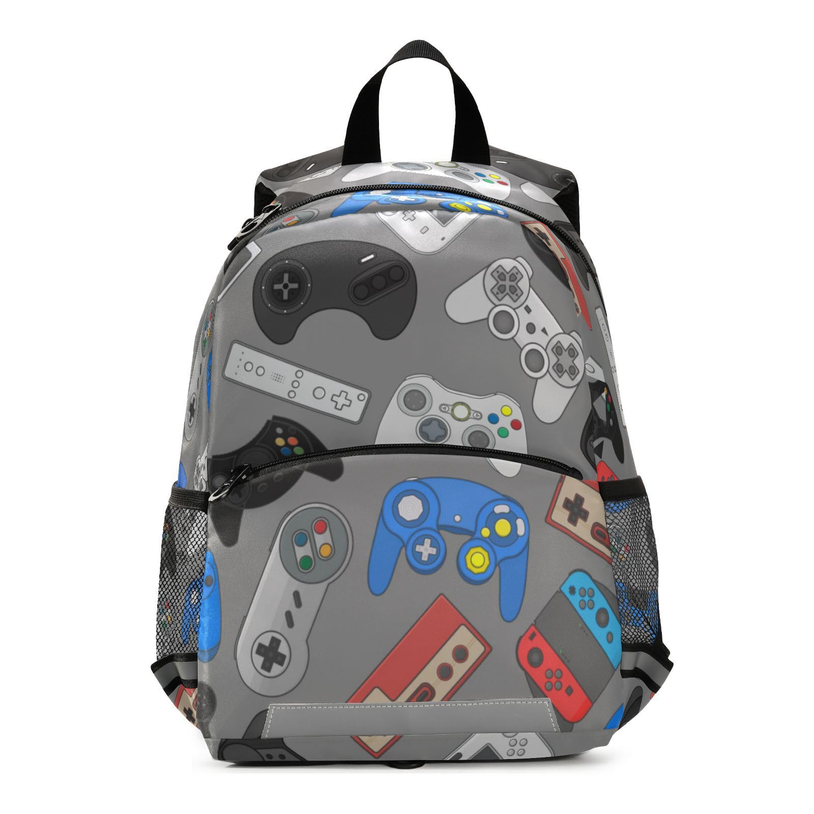 Gamepad Weapon Preschool Backpacks，Kids Casual Travel Bookbag with Leash，Cute Toddler Backpacks for Boys and Girls