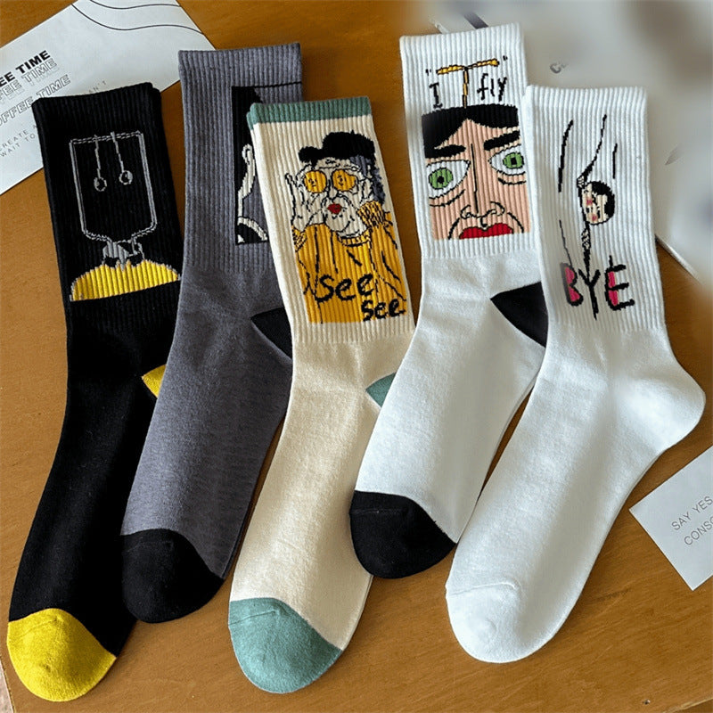 Trendy Autumn Winter Men's Couple Cotton Socks