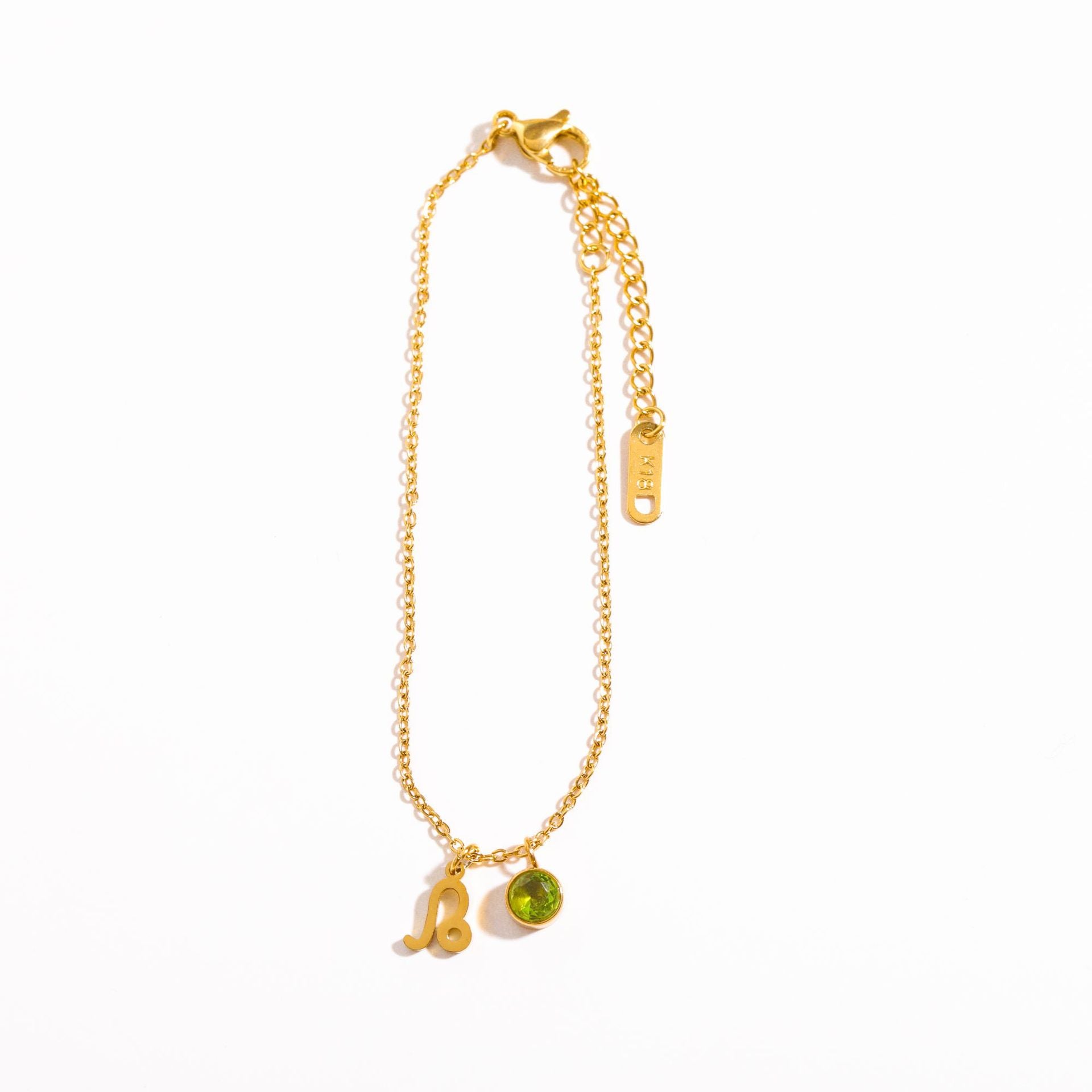 Zodiac Birthstone Steel Bracelet for Women
