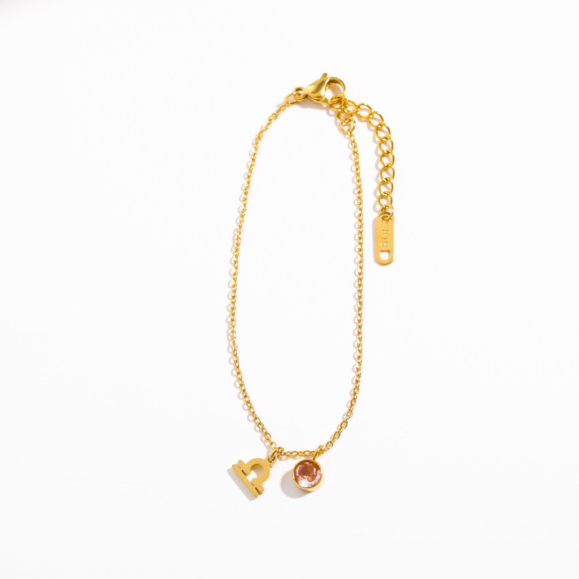 Zodiac Birthstone Steel Bracelet for Women