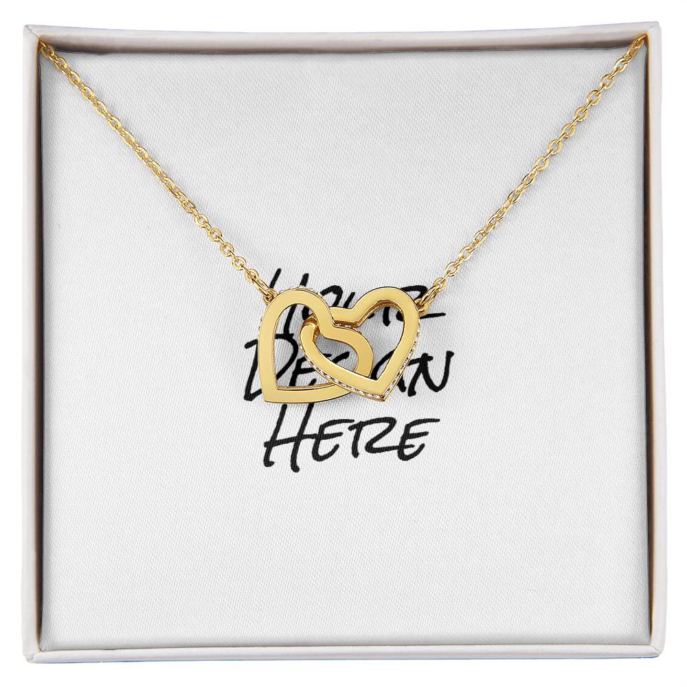 Interlocking Hearts Necklace - Yellow & White Gold Variants