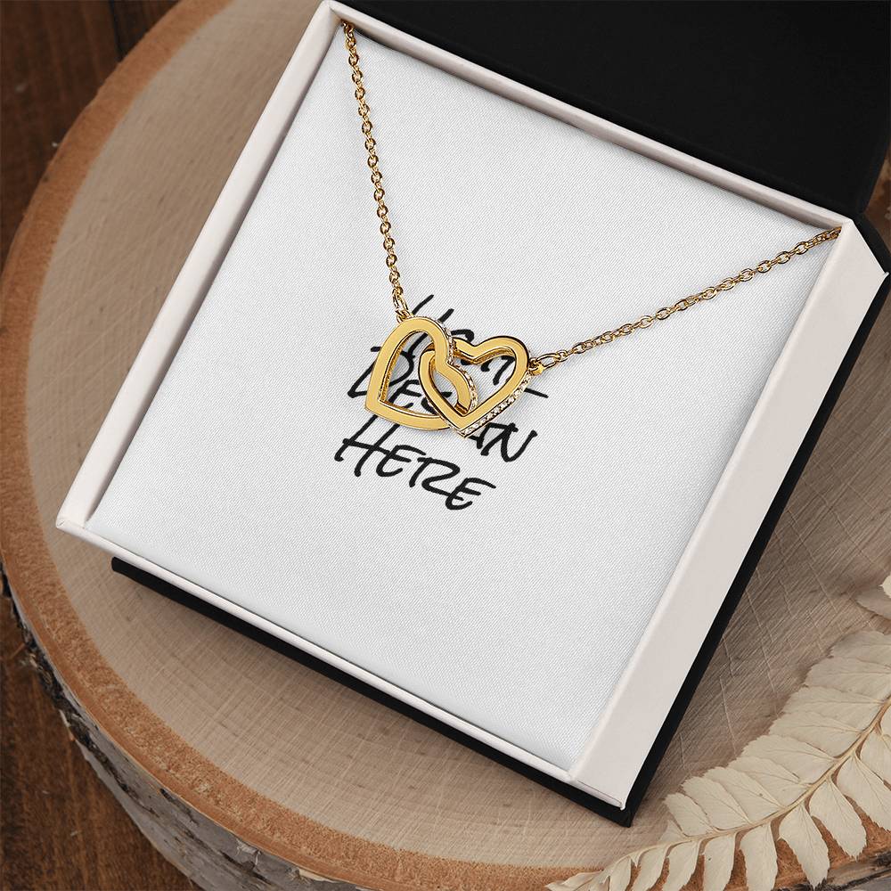 Interlocking Hearts Necklace - Yellow & White Gold Variants