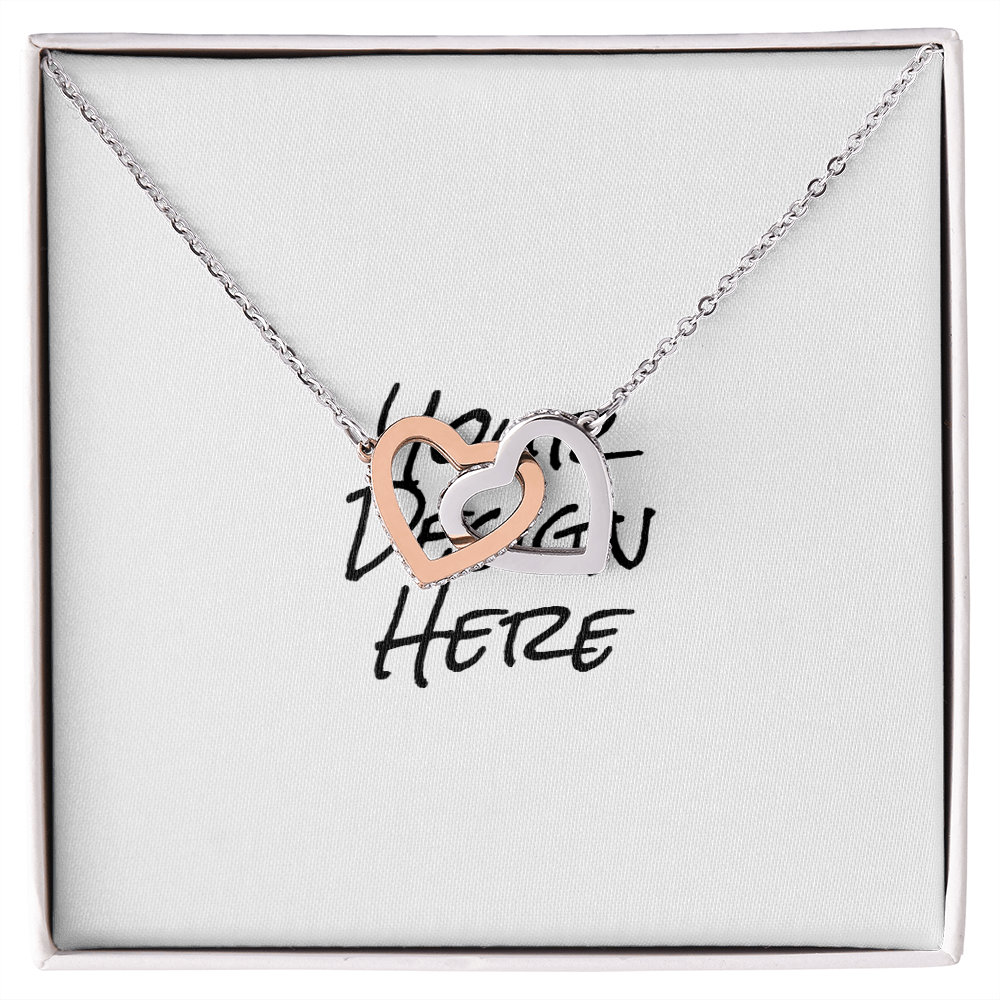 Interlocking Hearts Necklace - Yellow & White Gold Variants