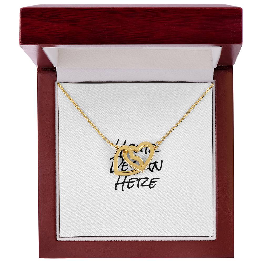 Interlocking Hearts Necklace - Yellow & White Gold Variants