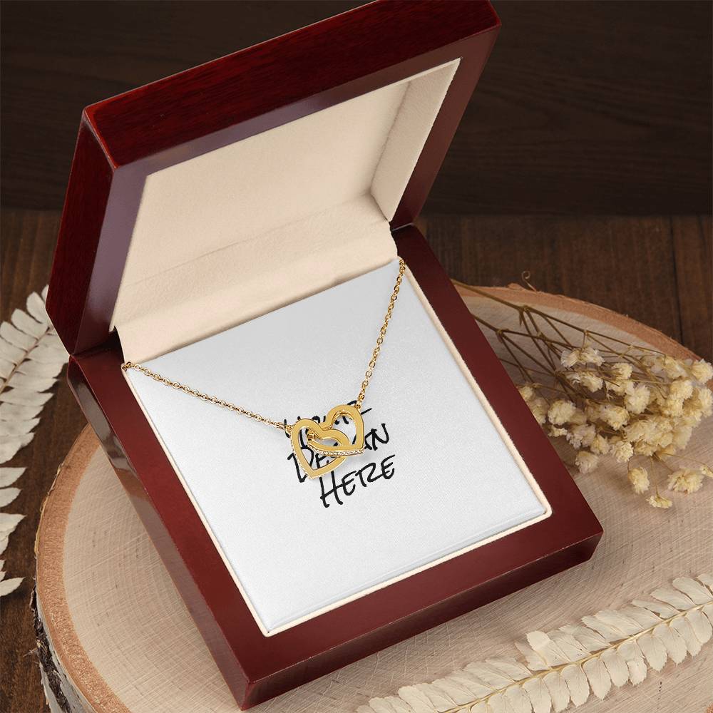 Interlocking Hearts Necklace - Yellow & White Gold Variants