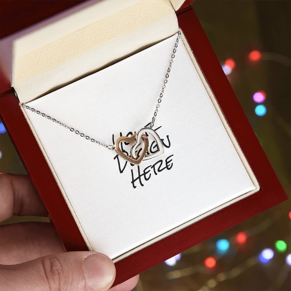 Interlocking Hearts Necklace - Yellow & White Gold Variants