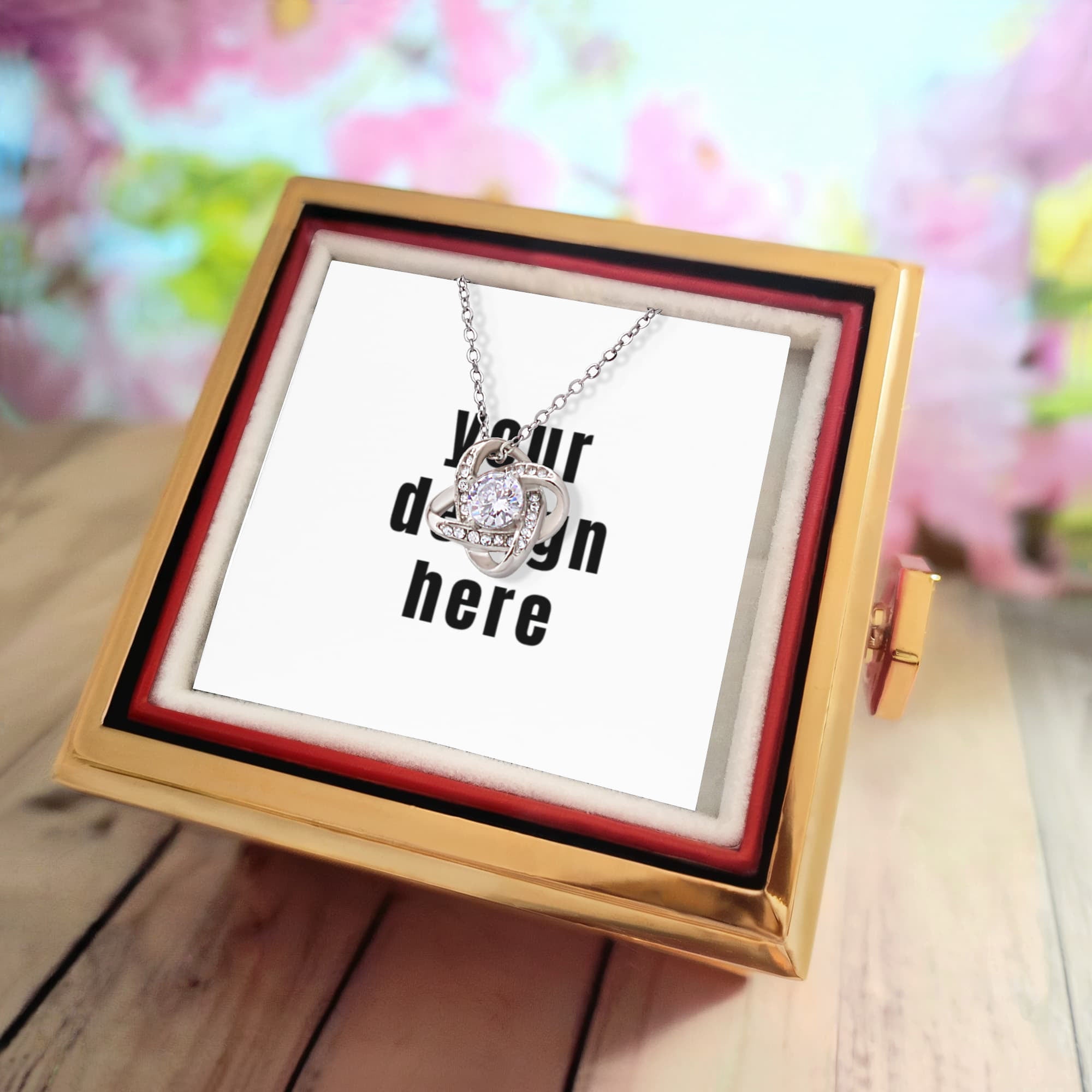 Love Knot with Rotating Rose Gift Box