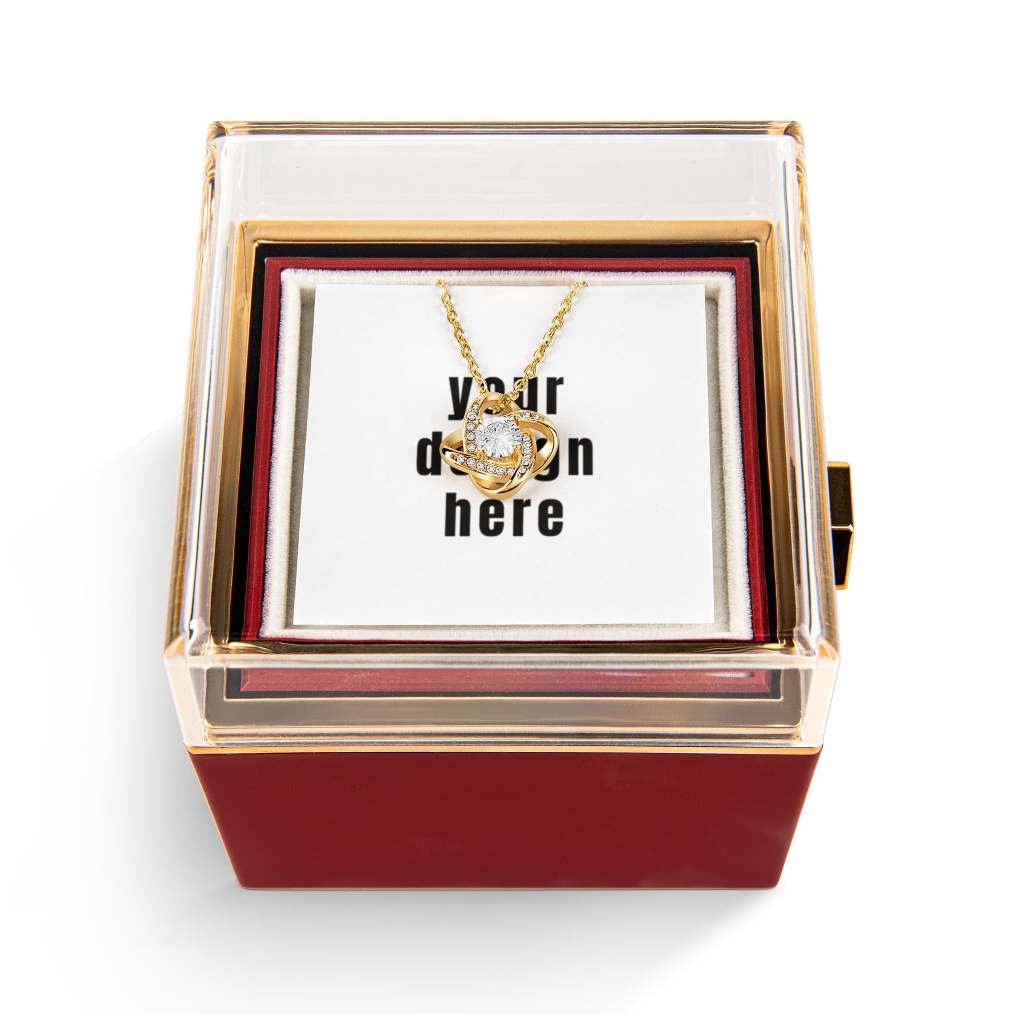 Love Knot with Rotating Rose Gift Box