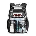 Cusangel Clear X-Large Backpack Heavy Duty Clear BookBag17.5inch TPU Large Capacity See Through Backpack for Sport EventsTravelPlastic backpacks for 15age+